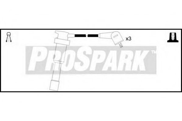 Комплект проводов зажигания STANDARD OES775