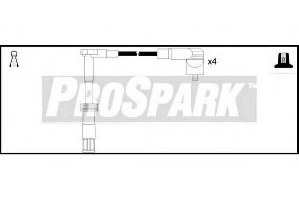 Комплект проводов зажигания STANDARD OES793