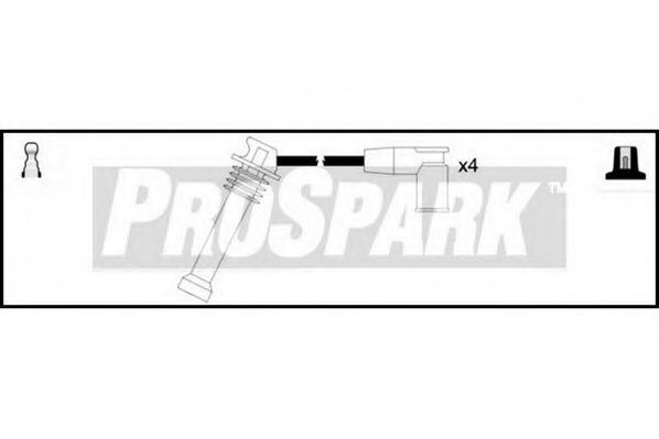 Комплект проводов зажигания STANDARD OES881