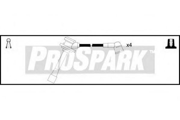 Комплект проводов зажигания STANDARD OES992