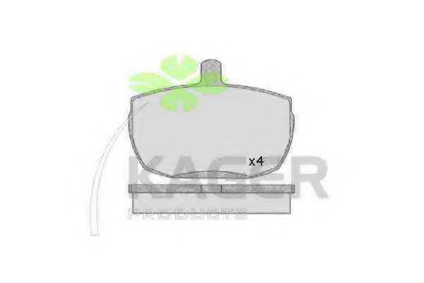 Комплект тормозных колодок, дисковый тормоз KAGER 35-0056