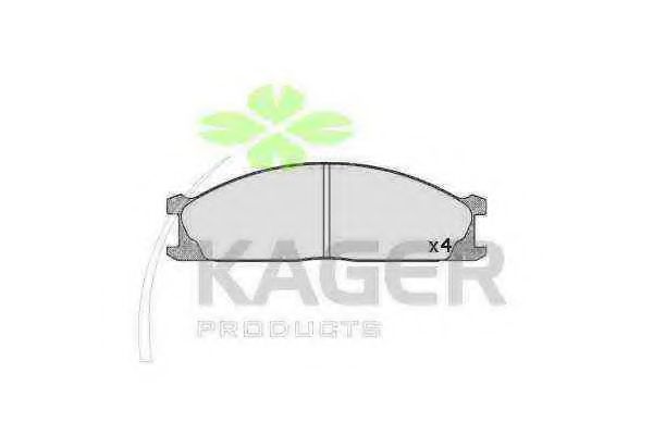 Комплект тормозных колодок, дисковый тормоз KAGER 35-0281