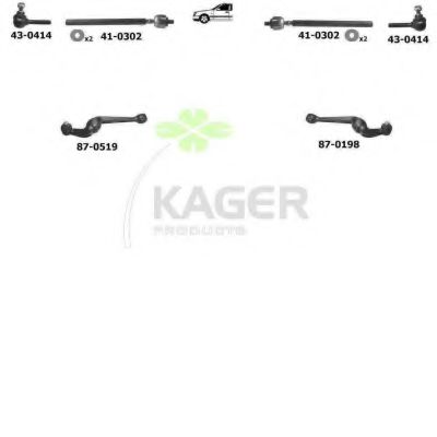 Подвеска колеса KAGER 800197