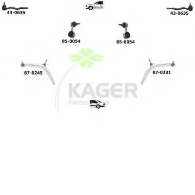 Подвеска колеса KAGER 801112