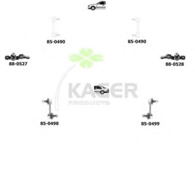 Подвеска колеса KAGER 801292