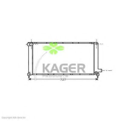 Радиатор, охлаждение двигателя KAGER 31-0209