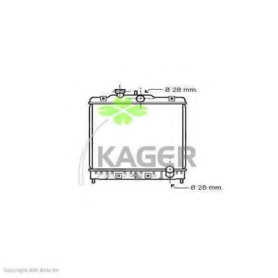 Радиатор, охлаждение двигателя KAGER 31-0470