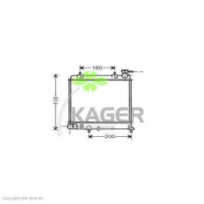 Радиатор, охлаждение двигателя KAGER 31-0521