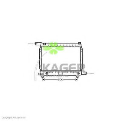 Радиатор, охлаждение двигателя KAGER 31-0589