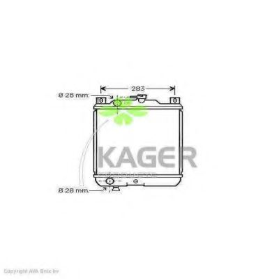 Радиатор, охлаждение двигателя KAGER 31-1050