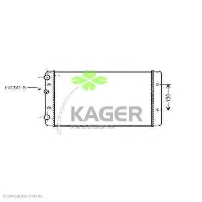 Радиатор, охлаждение двигателя KAGER 31-1168