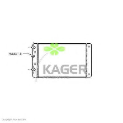 Радиатор, охлаждение двигателя KAGER 31-1208
