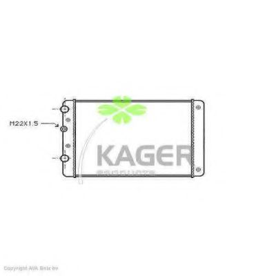 Радиатор, охлаждение двигателя KAGER 31-1209