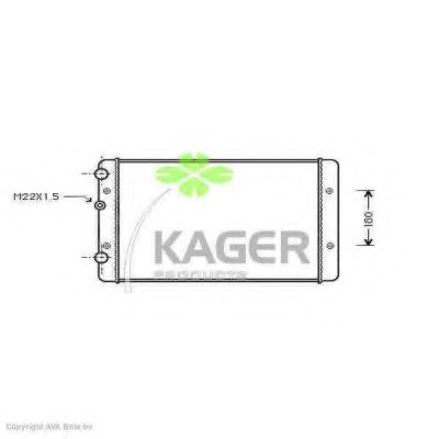 Радиатор, охлаждение двигателя KAGER 31-1210