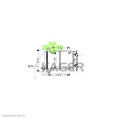 Радиатор, охлаждение двигателя KAGER 31-1252