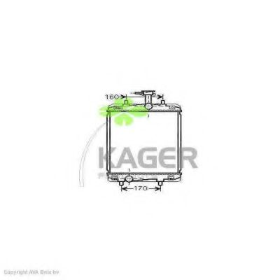 Радиатор, охлаждение двигателя KAGER 31-1788