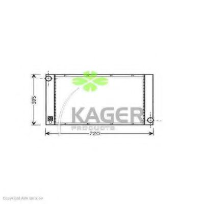 Радиатор, охлаждение двигателя KAGER 31-2189