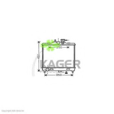 Радиатор, охлаждение двигателя KAGER 312860