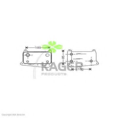 масляный радиатор, двигательное масло KAGER 31-3835