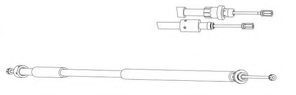 Трос, стояночная тормозная система KAWE CT02186