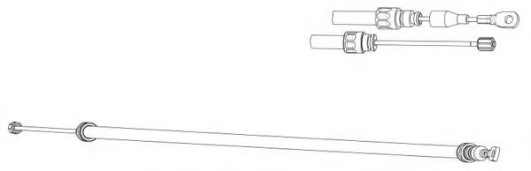 Трос, стояночная тормозная система KAWE DM02113