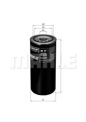 Фильтр, Гидравлическая система привода рабочего оборудования MAHLE ORIGINAL HC 97