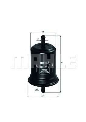 Топливный фильтр MAHLE ORIGINAL KL518