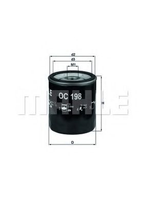 Масляный фильтр MAHLE ORIGINAL OC 198