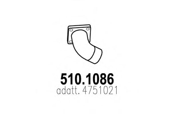 Труба выхлопного газа ASSO 510.1086