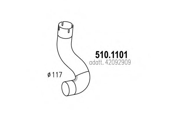 Труба выхлопного газа DINEX 28268