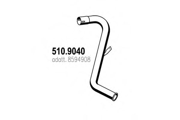 Труба выхлопного газа ASSO 510.9040