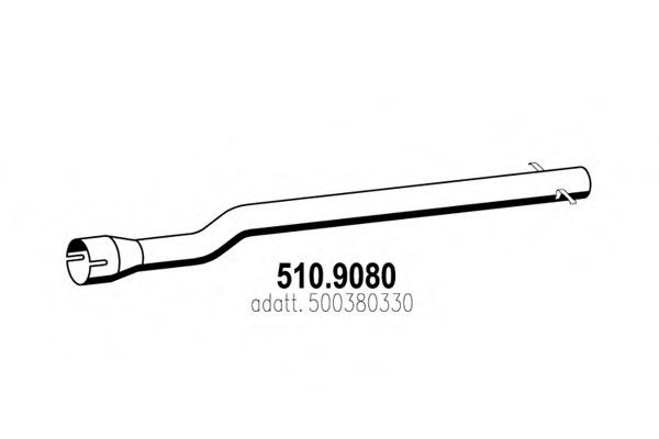 Труба выхлопного газа ASSO 510.9080