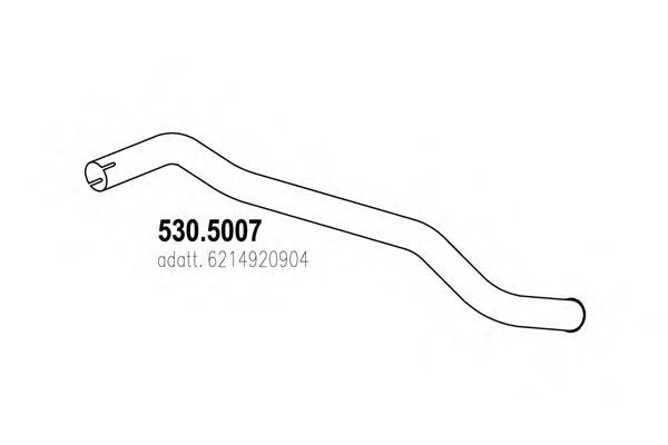 Труба выхлопного газа ASSO 530.5007
