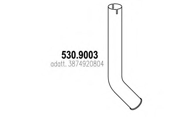 Труба выхлопного газа ASSO 530.9003