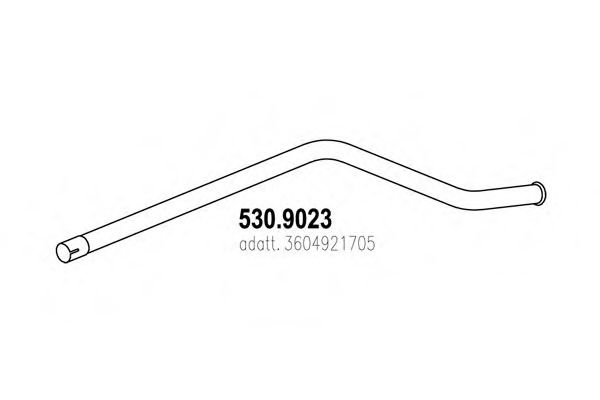 Труба выхлопного газа ASSO 530.9023