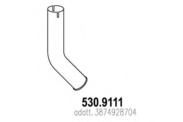 Труба выхлопного газа ASSO 530.9111