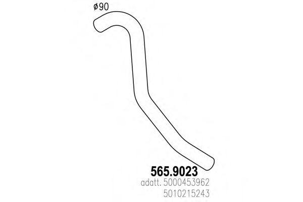 Труба выхлопного газа DINEX 64641