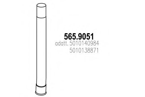 Труба выхлопного газа ASSO 565.9051