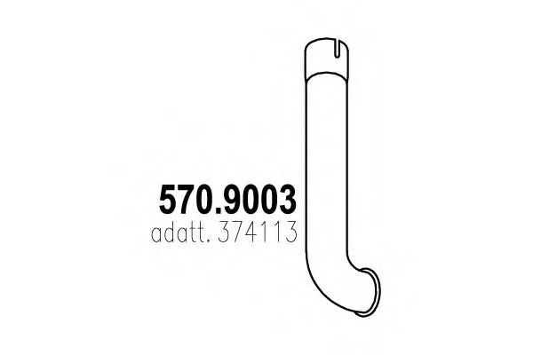 Труба выхлопного газа ASSO 570.9003