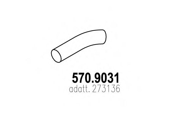 Труба выхлопного газа ASSO 570.9031