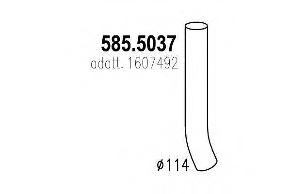 Труба выхлопного газа ASSO 585.5037