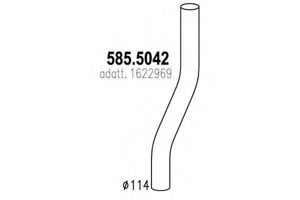 Труба выхлопного газа ASSO 585.5042