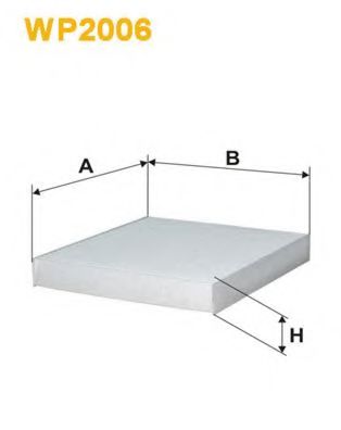 Фильтр, воздух во внутренном пространстве WIX FILTERS WP2006