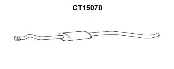 Средний глушитель выхлопных газов VENEPORTE CT15070