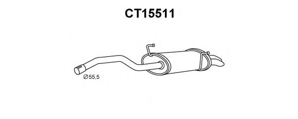 Глушитель выхлопных газов конечный VENEPORTE CT15511