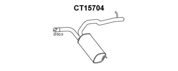 Глушитель выхлопных газов конечный VENEPORTE CT15704
