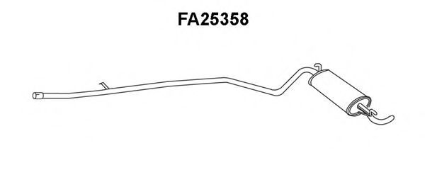 Глушитель выхлопных газов конечный VENEPORTE FA25358