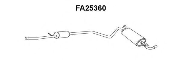 Глушитель выхлопных газов конечный VENEPORTE FA25360