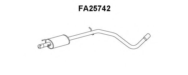 Средний глушитель выхлопных газов VENEPORTE FA25742