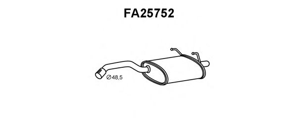 Глушитель выхлопных газов конечный VENEPORTE FA25752